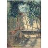 Image 1 : L Ausiella (Italian School) oil on wooden panel, Pots on a terrace, signed, 9 x 6.5 ins....
