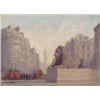 Image 1 : Frederick Charles Richards (1879-1932) unframed oil on canvas, "The Lions of Westminster", signed...