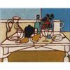 Image 1 : Philip Meninsky (1919-) oil on board, "Table top and plants", signed in pencil, 7.5 x 9.5 ins....