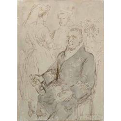 Feliks Topolski (1907-1989) Polish ink and wash, The Happy Patient, signed and dated 1941, 14.5 x...