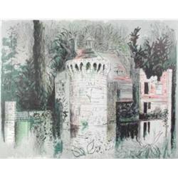 John Piper (1903-1992) limited edition lithograph,  Scotney Castle, Kent , signed in pencil, 98/1...