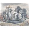 Image 1 : Leslie Davenport (1905-) watercolour, Church in winter, 20.5 x 26 ins....