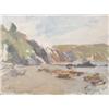 Image 1 : Osmand Pittman (1874-1968) unframed oil on board, "Newquay 1951", signed, 12 x 16 ins....