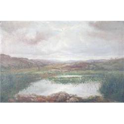 J. Morison pair of oils on canvas, "The Kilmalcolm Moor" and "From the Castle Hill, Stirling", si...