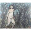 Image 1 : Attributed to Peter Luther (1926-) oil on board, Nude amongst trees, signed, 25.5 x 30 ins....