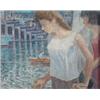 Image 1 : Frank Runacres (1904-1974) oil on board, Richmond lock, signed, 20 x 25 ins....