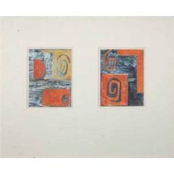 John Piper (1903-1992) mixed media, Studies for the Gas Board murals, 5 x 3.5 ins....