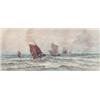 Image 1 : Circle of Thomas Bush Hardy (1842-1897) watercolour, Shipping off the Coast, bears signature and...