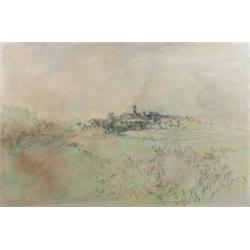 Jean Yves Commere (1920-1986) watercolour and ink, "Tourville en Normandie", signed and dated 196...