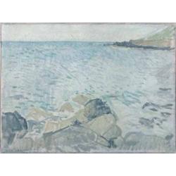 Jean Bratby (Cooke) 1927- oil on canvas, "Seascape", signed, 12 x 16 ins....