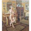 Image 1 : Attributed to Sylvia Gosse (1881-1968) oil on card, Nude in a front room, signed, 25 x 22 ins....