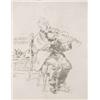 Image 1 : Walter Richard Sickert (1860-1942) etching, The Old Fiddler, no.25, 5.5 x 4.25 ins....