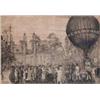 Image 1 : Walter Greaves (1846-1930) etching, Cremorna hot air balloon, 6.25 x 9 ins....