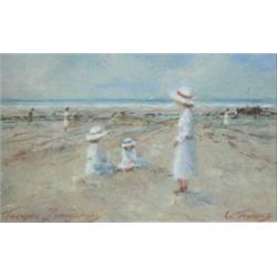 Theodore Zimmerman pastel, "Le Touquet", signed, 6 x 9.75 ins....