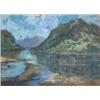Image 1 : Violet M Kay (1914-1971) pastel, ".... Long"; loch scene, signed, 11 x 15 ins....