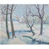 Image 1 : Cyril Saunders Spackman (1887-1963) American oil on board, Winter Brook, signed, 20 x 24 ins....