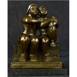 Nude Female and Male Bronze Statue