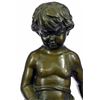Image 4 : The Little Boy Holding Apple bronze sculpture