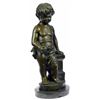 Image 5 : The Little Boy Holding Apple bronze sculpture
