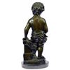 Image 7 : The Little Boy Holding Apple bronze sculpture