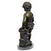 Image 8 : The Little Boy Holding Apple bronze sculpture