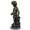 Image 9 : The Little Boy Holding Apple bronze sculpture