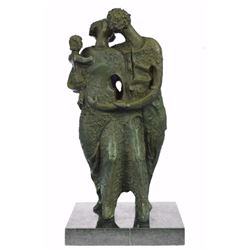 Couple With Baby Modern Art Bronze Sculpture Statue