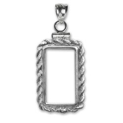 Sterling Silver Bezels (Fits 1 Gram Bars) (Rope Style)