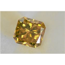 GIA/2.51ct Square Shape Brown Yellow  Diamond