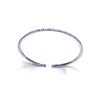 Image 1 : Sterling Silver Rhodium Plated Clear CZ Bangle Bracelet stb00110