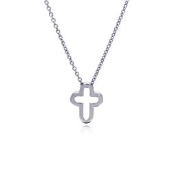 Stainless Steel Open Cross Necklace ssn00025