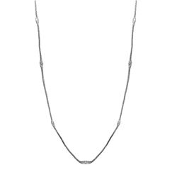 Sterling Silver Black Rhodium Plated Mystical Chain Italian Necklace - ITN00051BLK