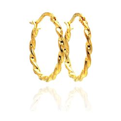 Sterling Silver Gold Plated Hoop Earring ste00470