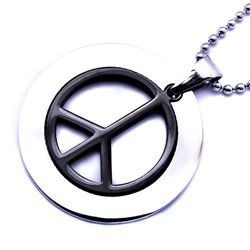 Stainless Steel Peace Sign Charm Pendant ssp00439