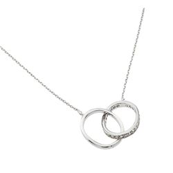 Sterling Silver Rhodium Plated Clear CZ Oval Link Pendant Necklace bgp00877