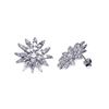 Image 1 : Sterling Silver Rhodium Plated Cluster CZ Stud Earring ste00158