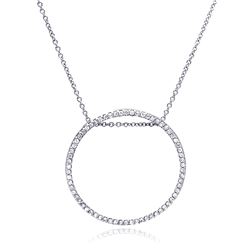 Wholesale Silver CZ Necklace .925 Ladies Sterling Jewelry stp00264 stp00264