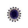 Image 2 : 14KT White Gold 26.70ctw Blue Sapphire and Diamond Ring