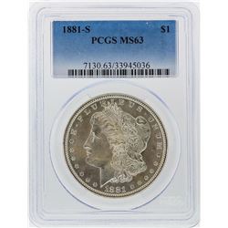 1881-S $1 Morgan Silver Dollar PCGS Graded MS63