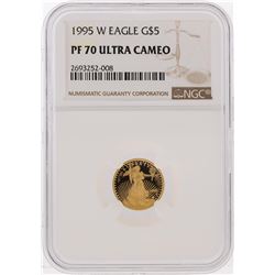 1995-W $5 American Gold Eagle Coin NGC Graded PF70 Ultra Cameo