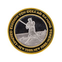 .999 Silver New York-New York Las Vegas $10 Casino Gaming Token Limited Edition