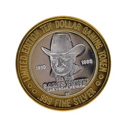 .999 Silver Sam's Town Las Vegas $10 Casino Gaming Token Limited Edition