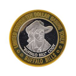 .999 Silver Buffalo Bills Resort & Casino $10 Gaming Token Limited Edition