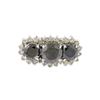Image 2 : 14KT White Gold 4.87ctw Fancy Black and White Diamond Ring