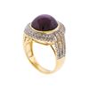 Image 3 : 14KT Yellow Gold 10.10ct. Star Ruby and Diamond Ring