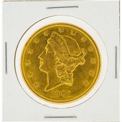1901-S $20 Liberty Head Double Eagle Gold Coin AU