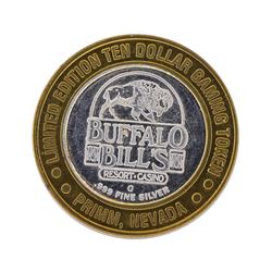 .999 Silver Buffalo Bills Resort & Casino $10 Gaming Token Limited Edition