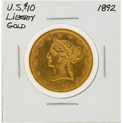 1892 $10 Liberty Head Gold Coin