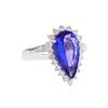 Image 1 : 14KT White Gold 2.48ct. Tanzanite and Diamond Ring
