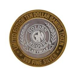 .999 Silver Golden Nugget Las Vegas $10 Casino Gaming Token Limited Edition